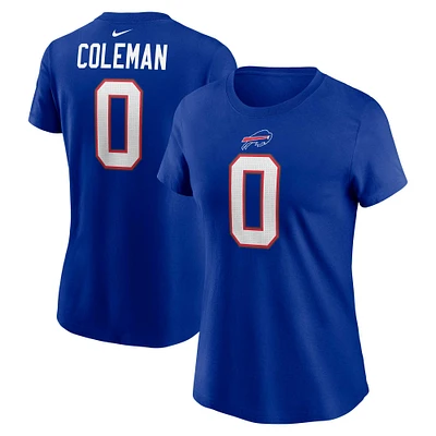 Women's Nike Keon Coleman Royal Buffalo Bills 2024 NFL Draft Player Name & Number T-Shirt