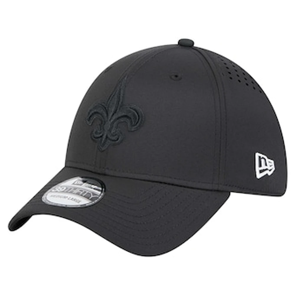 Men's New Era Black Orleans Saints Hydro 39THIRTY Flex Hat