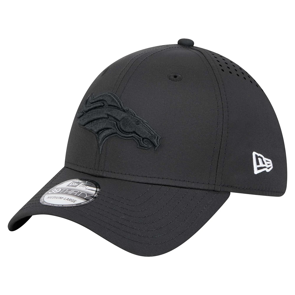 Men's New Era Black Denver Broncos Hydro 39THIRTY Flex Hat