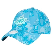 Women's New Era Aqua Miami Dolphins Trippy 9TWENTY Adjustable Hat