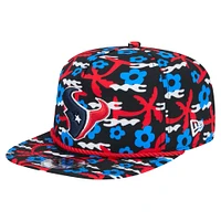 Men's New Era Navy Houston Texans Wakey Wakey Golfer Snapback Hat