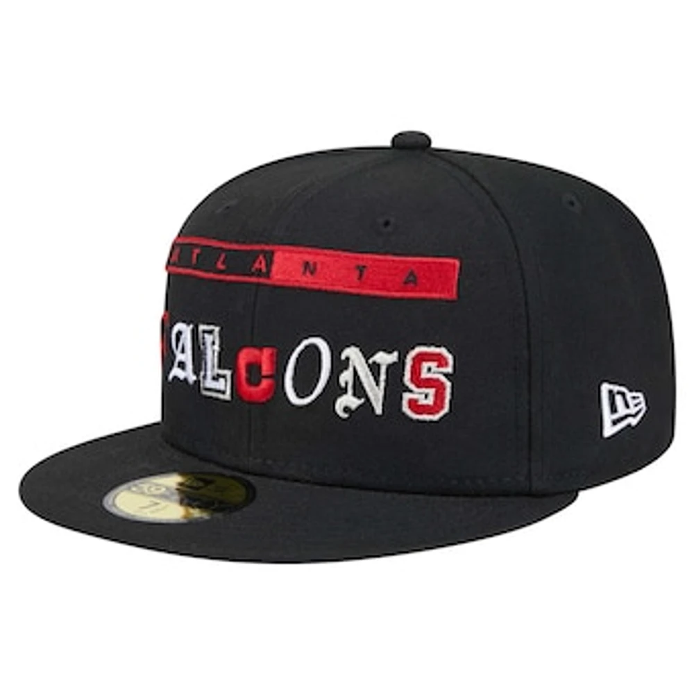 Men's New Era Black Atlanta Falcons Ransom 59FIFTY Fitted Hat