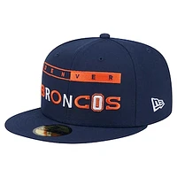 Men's New Era Navy Denver Broncos Ransom 59FIFTY Fitted Hat