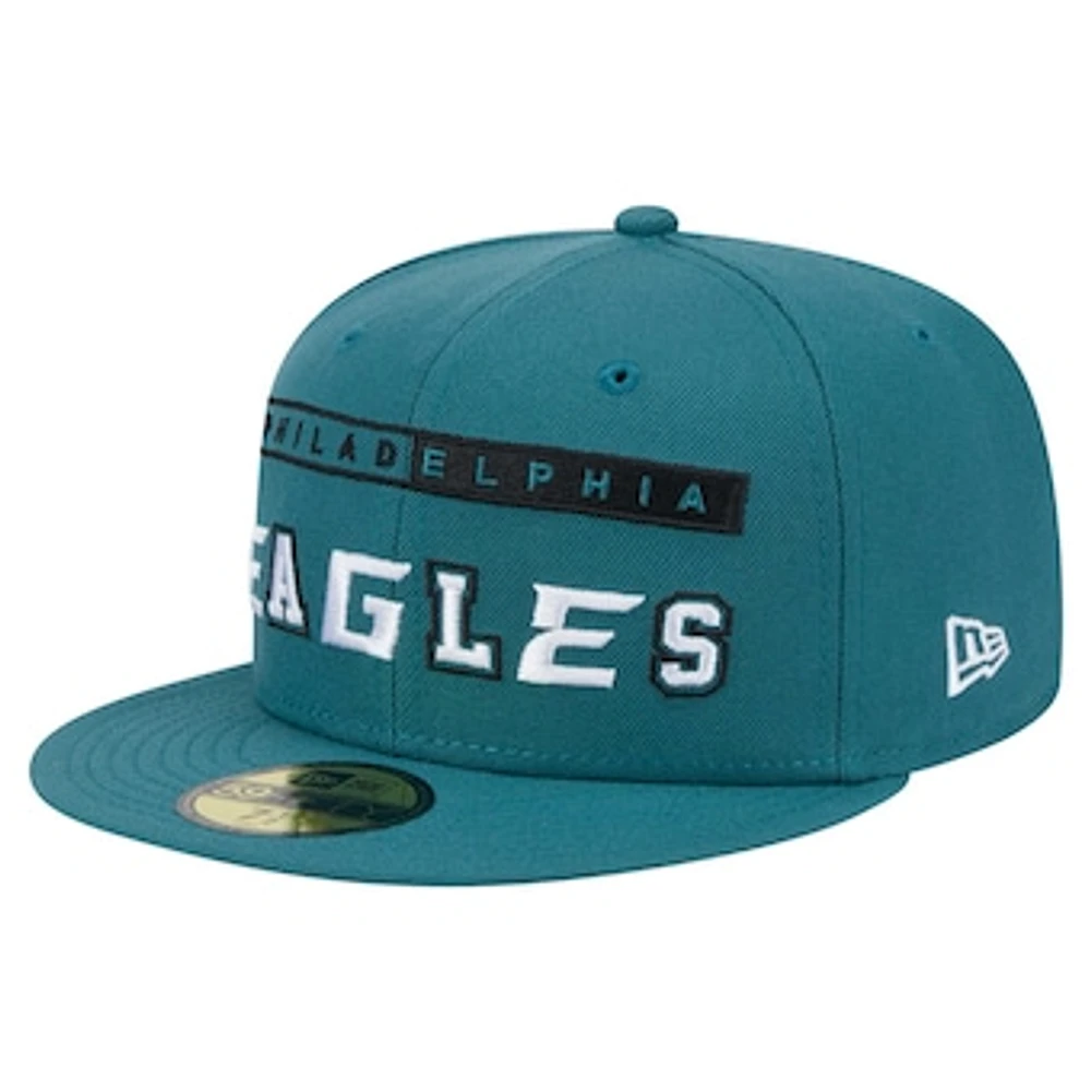 Men's New Era Midnight Green Philadelphia Eagles Ransom 59FIFTY Fitted Hat