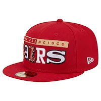 Men's New Era Scarlet San Francisco 49ers Ransom 59FIFTY Fitted Hat