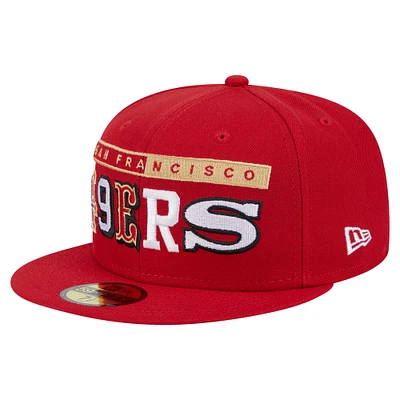 Men's New Era Scarlet San Francisco 49ers Ransom 59FIFTY Fitted Hat