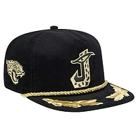 Men's New Era Black Jacksonville Jaguars City Originals Corduroy Skipper Golfer Snapback Hat