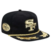 Men's New Era Black San Francisco 49ers City Originals Corduroy Skipper Golfer Snapback Hat