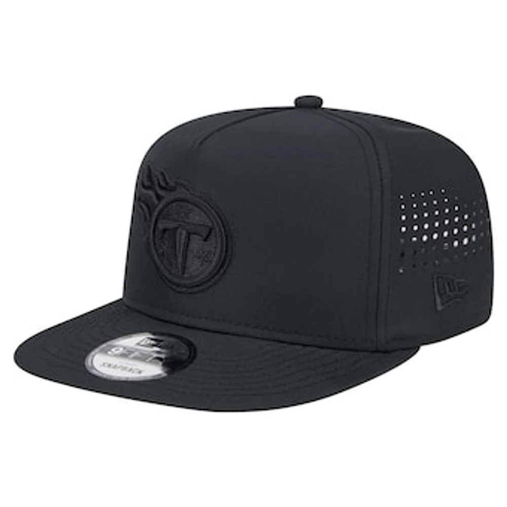 Men's New Era Black Tennessee Titans Hydro A-Frame 9FIFTY Snapback Hat