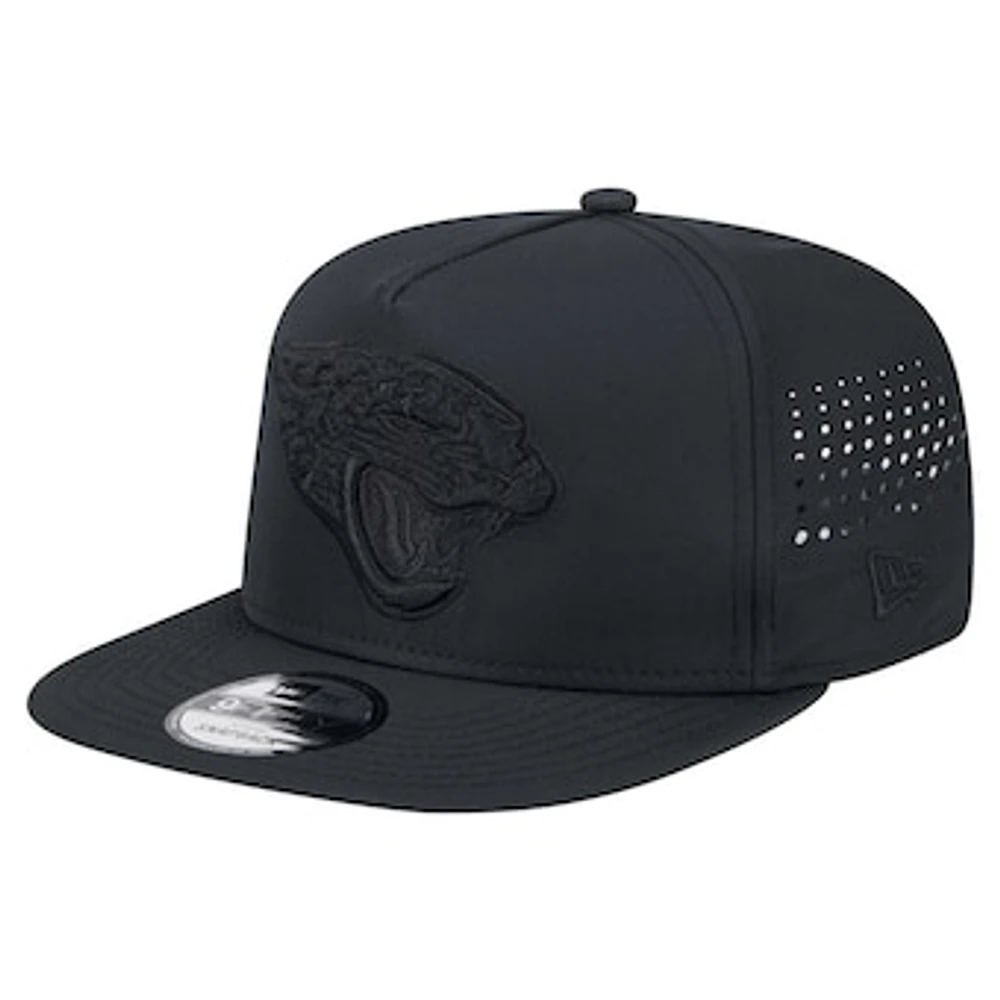 Men's New Era Black Jacksonville Jaguars Hydro A-Frame 9FIFTY Snapback Hat