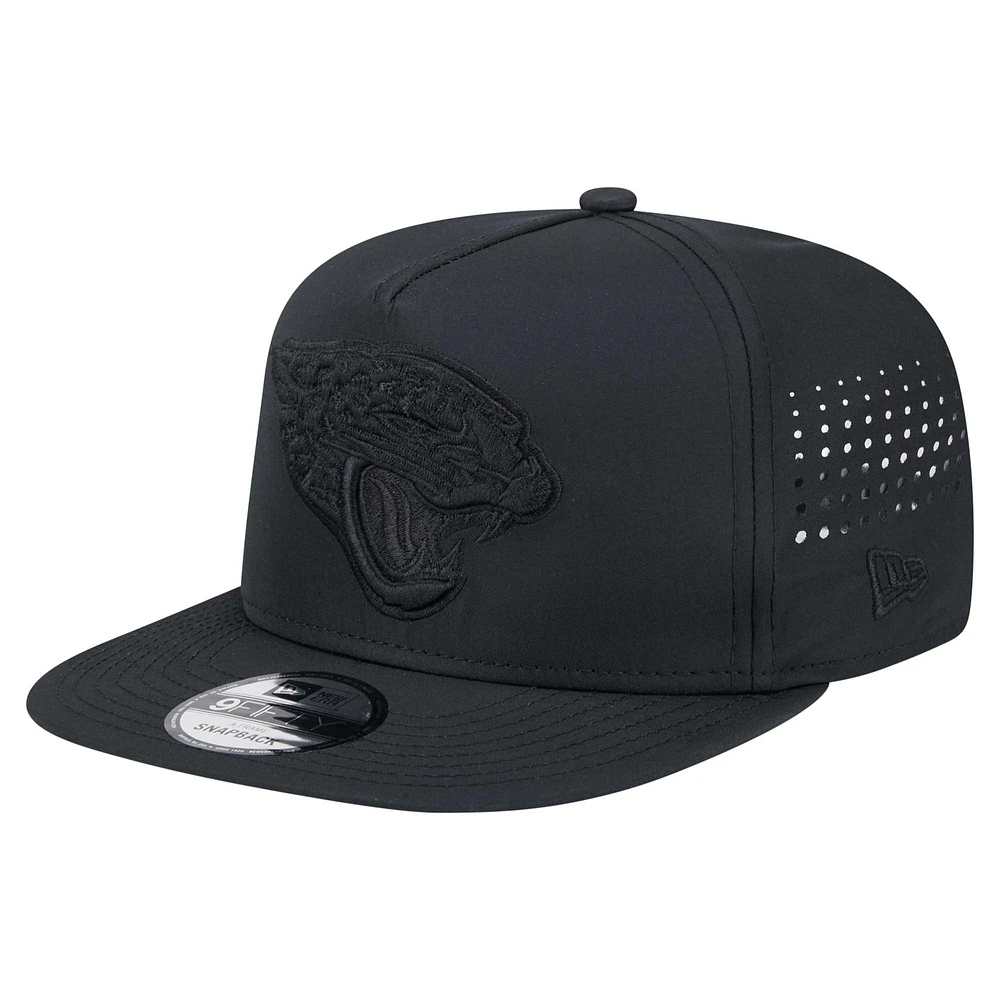 Men's New Era Black Jacksonville Jaguars Hydro A-Frame 9FIFTY Snapback Hat