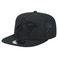 Men's New Era Black Carolina Panthers Hydro A-Frame 9FIFTY Snapback Hat