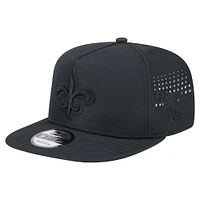 Men's New Era Black New Orleans Saints Hydro A-Frame 9FIFTY Snapback Hat