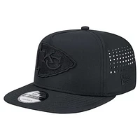 Men's New Era Black Kansas City Chiefs Hydro A-Frame 9FIFTY Snapback Hat