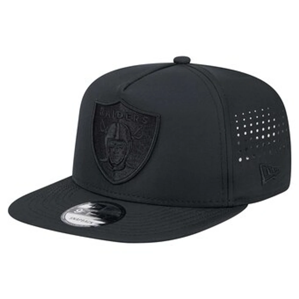 Men's New Era Black Las Vegas Raiders Hydro A-Frame 9FIFTY Snapback Hat