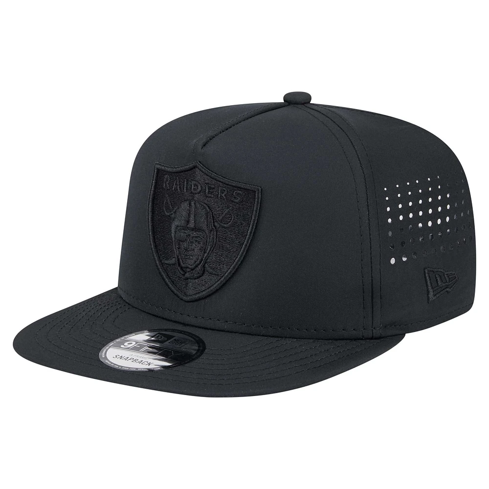 Men's New Era Black Las Vegas Raiders Hydro A-Frame 9FIFTY Snapback Hat