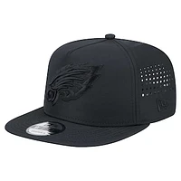 Men's New Era Black Philadelphia Eagles Hydro A-Frame 9FIFTY Snapback Hat