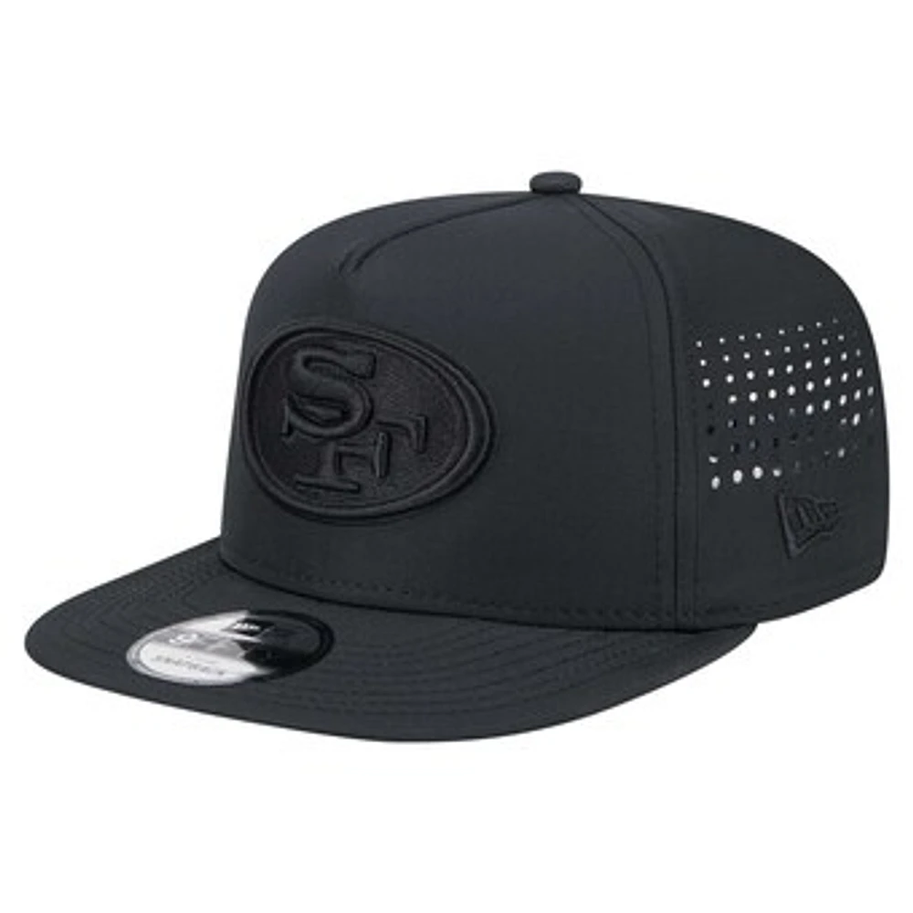 Men's New Era Black San Francisco 49ers Hydro A-Frame 9FIFTY Snapback Hat