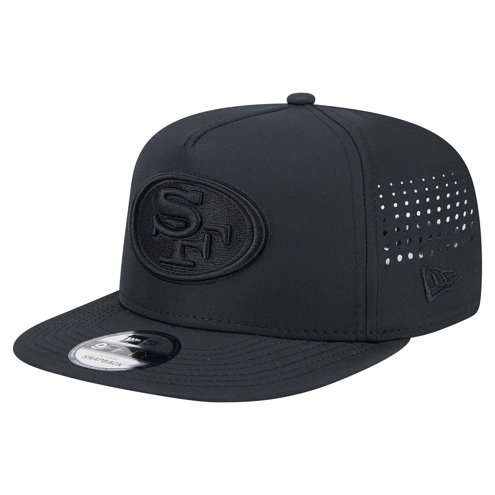 Men's New Era Black San Francisco 49ers Hydro A-Frame 9FIFTY Snapback Hat