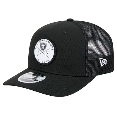 Men's New Era Black Las Vegas Raiders Mojo Dojo Trucker 9SEVENTY Stretch-Snap Hat