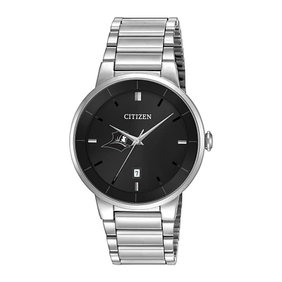 Men's Citizen Watch Silver Providence Friars Black Dial Stainless Steel Watch