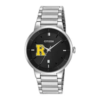 Men's Citizen Watch Silver Rochester Yellow Jackets Black Dial Stainless Steel Watch
