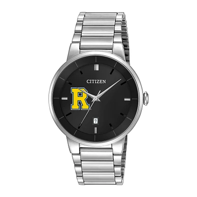 Men's Citizen Watch Silver Rochester Yellow Jackets Black Dial Stainless Steel Watch