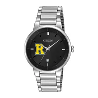 Men's Citizen Watch Silver Rochester Yellow Jackets Black Dial Stainless Steel Watch