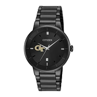 Men's Citizen Watch Georgia Tech Yellow Jackets Black Dial Stainless Steel Watch