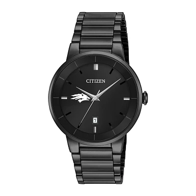 Men's Citizen Watch Nevada Wolf Pack Black Dial Stainless Steel Watch