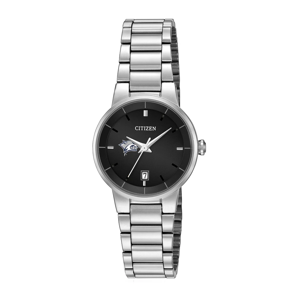 Women's Citizen Watch Silver New Hampshire Wildcats Black Dial Stainless Steel Watch