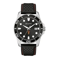Men's Bulova Black Arizona State Sun Devils Corporate Collection Leather Strap Watch