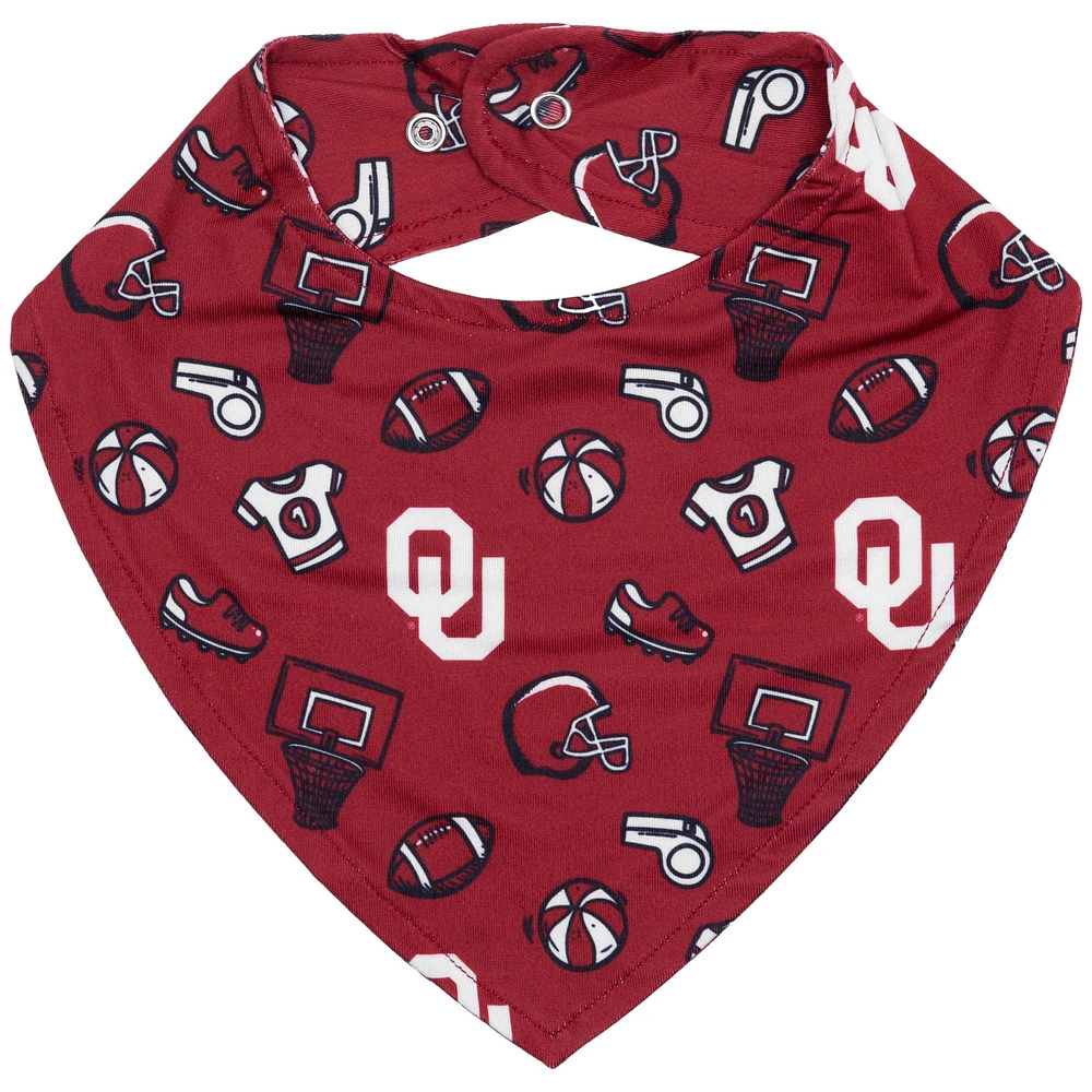 ZooZatz Crimson Oklahoma Sooners All Over Print Baby Bib