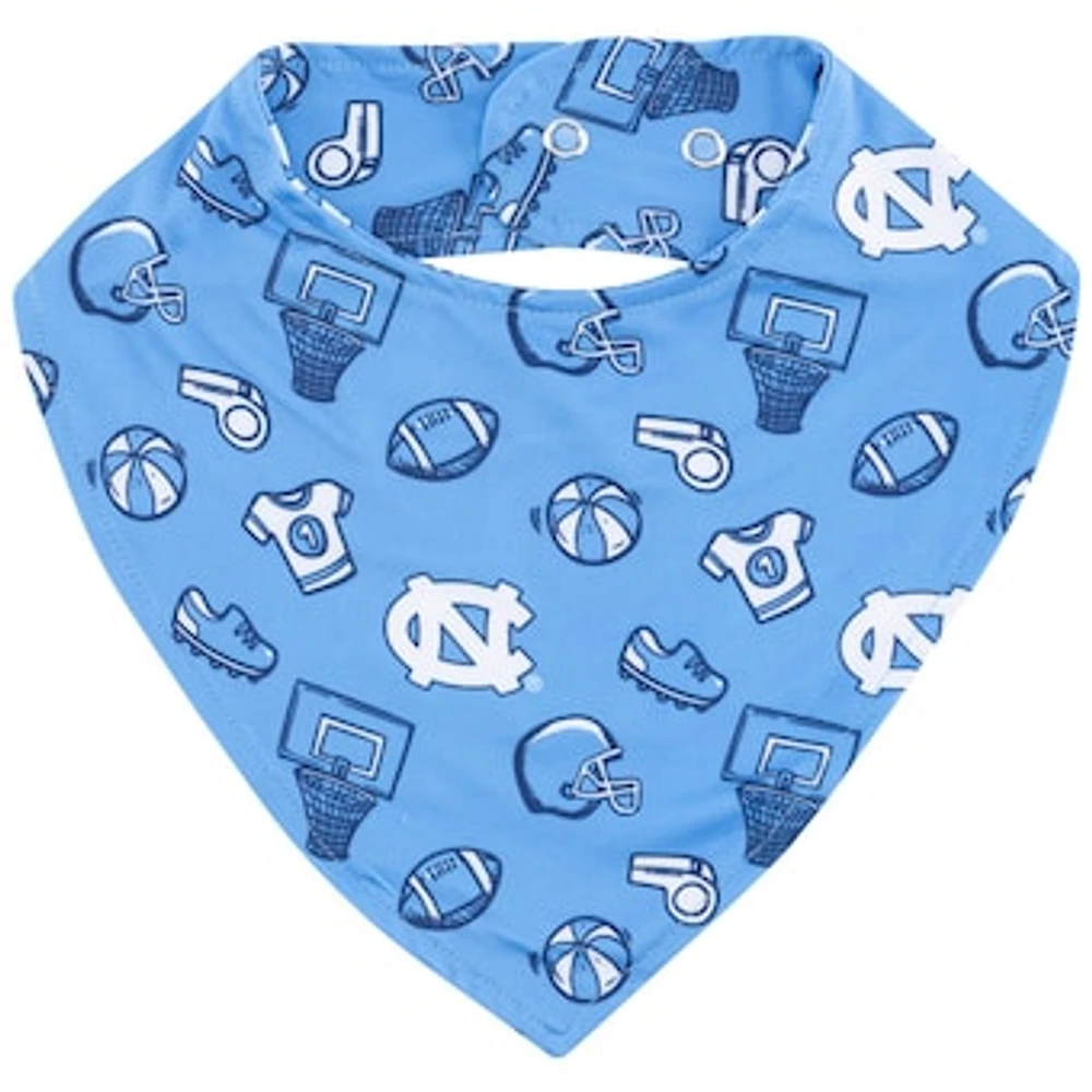 ZooZatz Carolina Blue North Carolina Tar Heels All Over Print Baby Bib