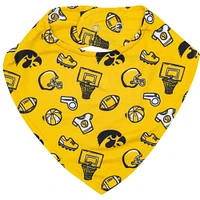 ZooZatz Gold Iowa Hawkeyes All Over Print Baby Bib