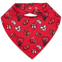 ZooZatz Red Louisville Cardinals All Over Print Baby Bib