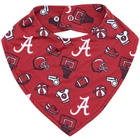 ZooZatz Crimson Alabama Crimson Tide All Over Print Baby Bib