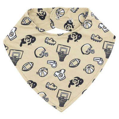 ZooZatz Gold Colorado Buffaloes All Over Print Baby Bib