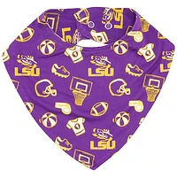 ZooZatz Purple LSU Tigers All Over Print Baby Bib