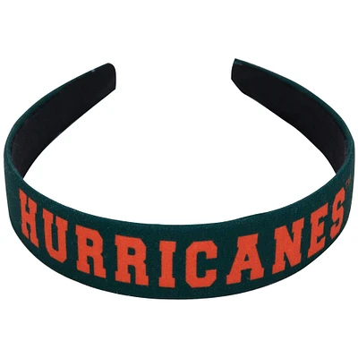 ZooZatz Green Miami Hurricanes Hard Headband