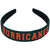 ZooZatz Green Miami Hurricanes Hard Headband