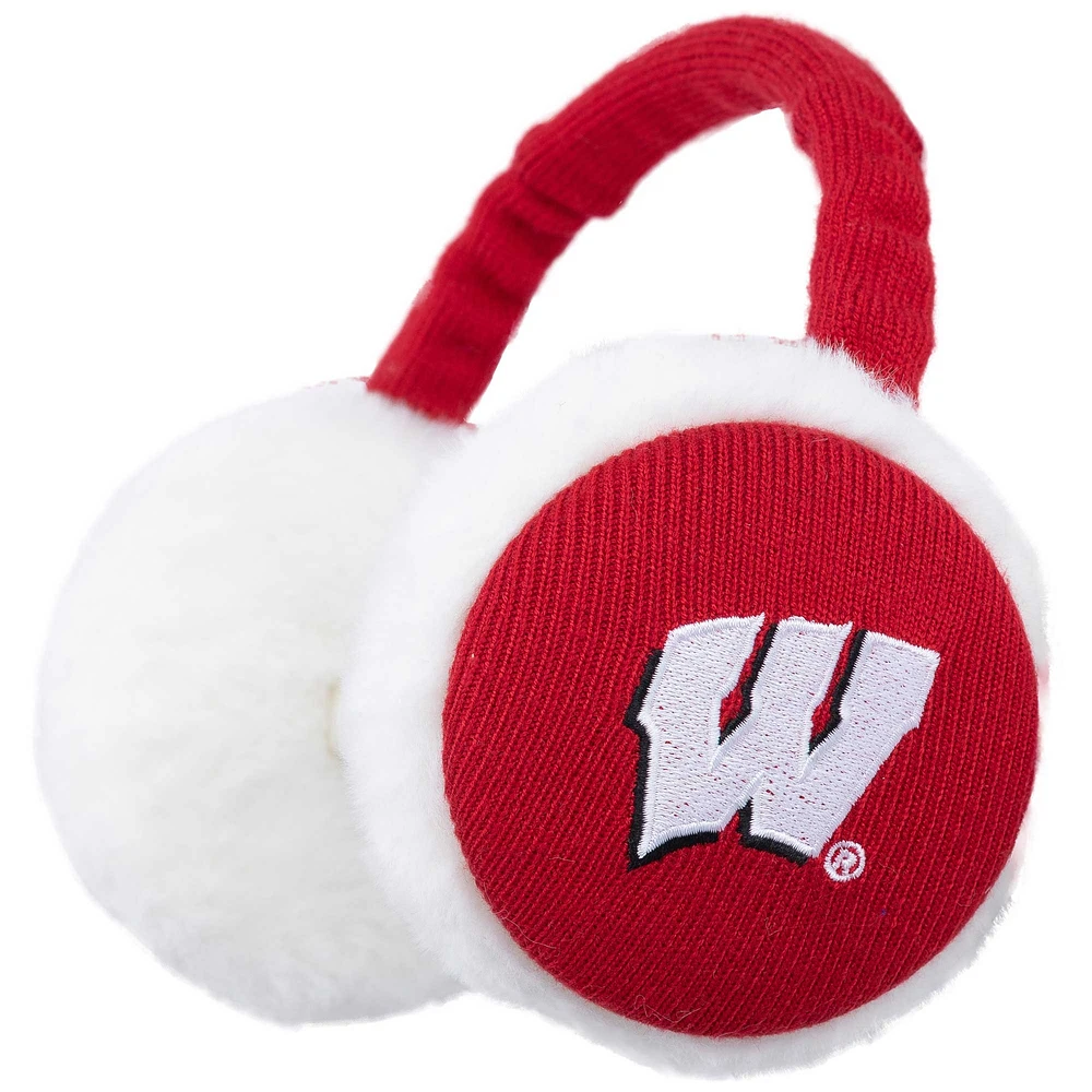 ZooZatz  Red Wisconsin Badgers Fashion Knit Earmuffs