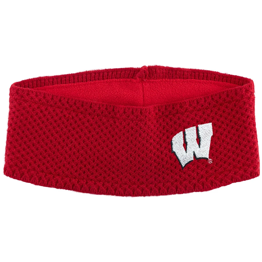 ZooZatz  Red Wisconsin Badgers Fashion Knit Headband