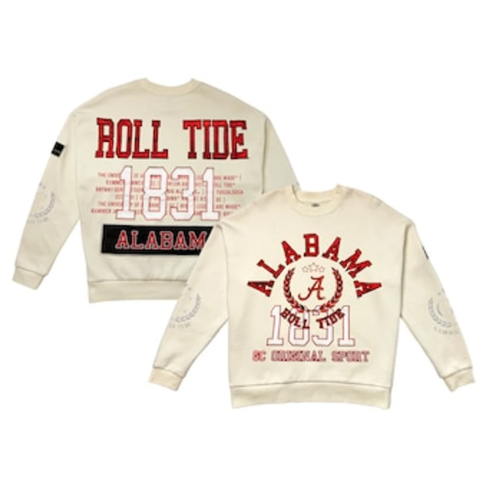 Women's Gameday Couture Cream Alabama Crimson Tide Slay Pullover Sweatshirt