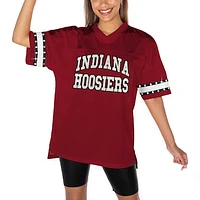 Women's Gameday Couture Crimson Indiana Hoosiers Until Kickoff Rhinestone Fashion T-Shirt