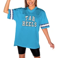 Women's Gameday Couture Light Blue North Carolina Tar Heels Until Kickoff Rhinestone Fashion T-Shirt