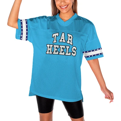 Women's Gameday Couture Light Blue North Carolina Tar Heels Until Kickoff Rhinestone Fashion T-Shirt