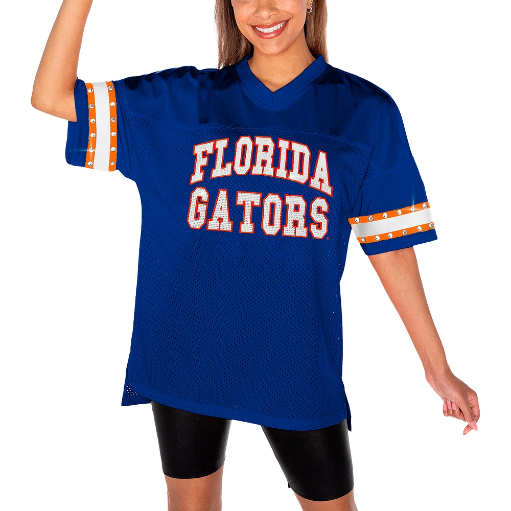 Women's Gameday Couture Royal Florida Gators Until Kickoff Rhinestone Fashion T-Shirt