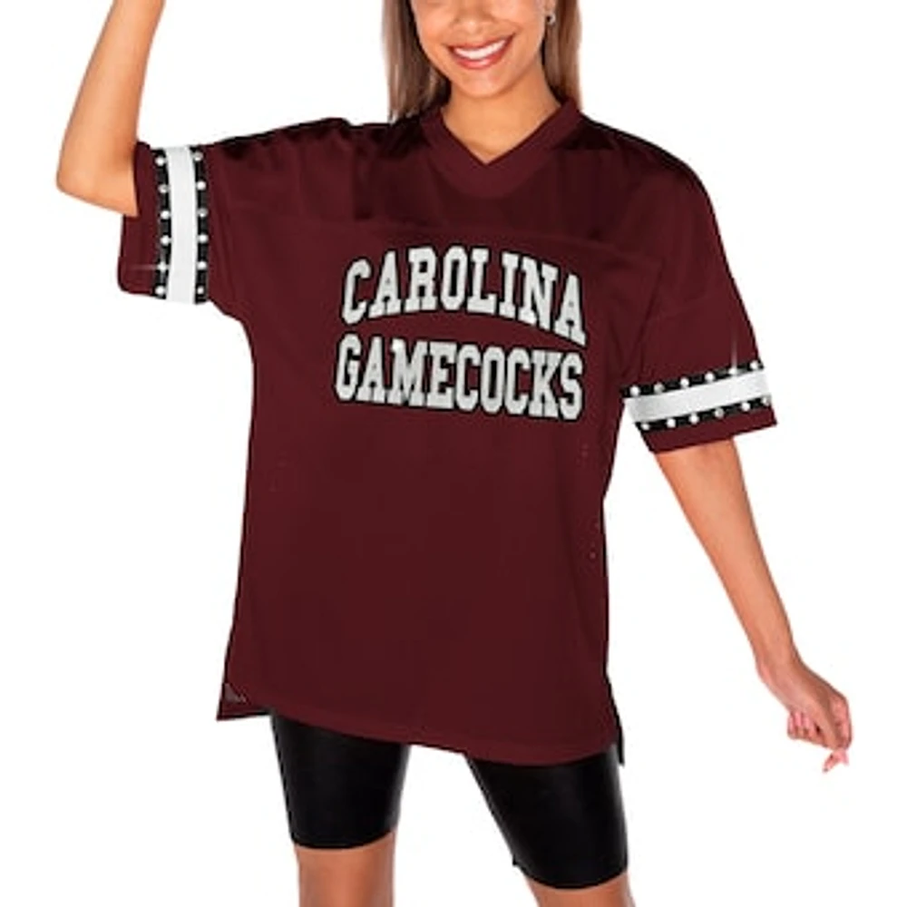 Women's Gameday Couture Garnet South Carolina Gamecocks Until Kickoff Rhinestone Fashion T-Shirt