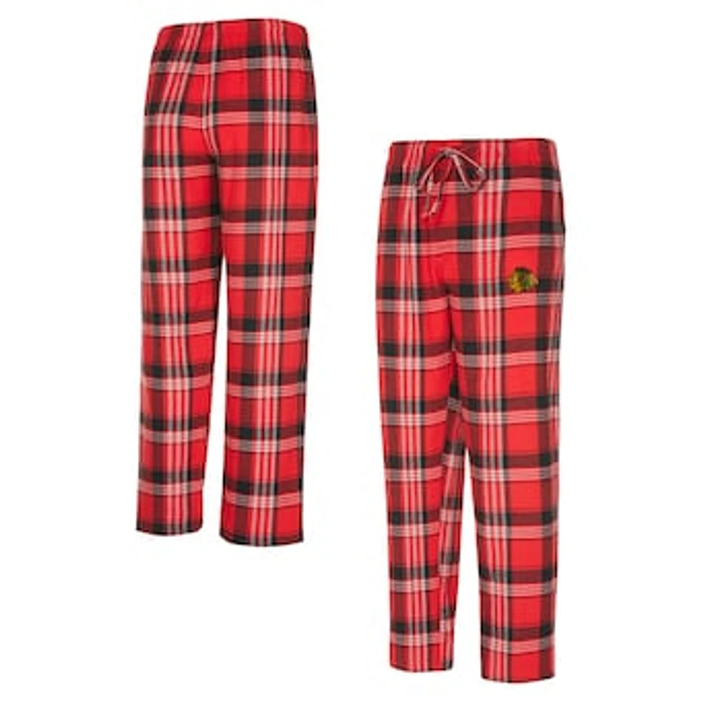 Men's Concepts Sport Red/Black Chicago Blackhawks Region Flannel Sleep Pants